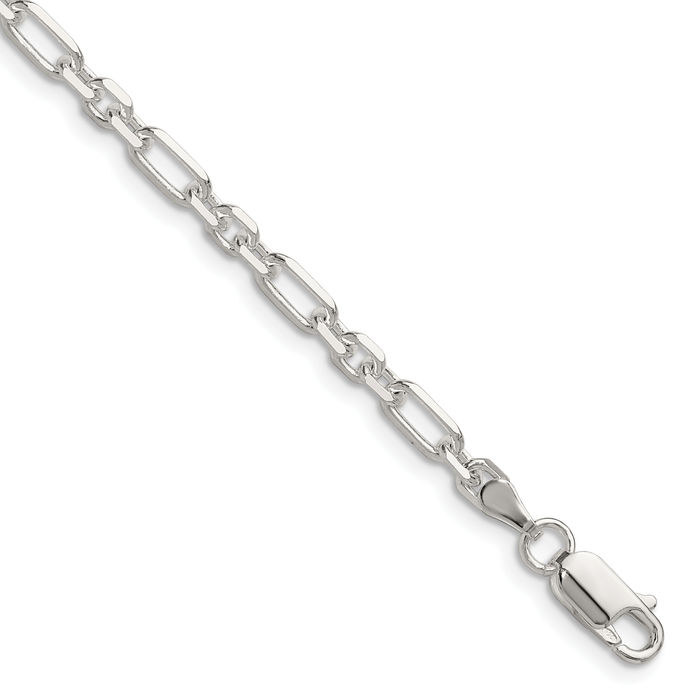 925 Sterling Silver 4mm Cable Curb Link Chain Bracelet