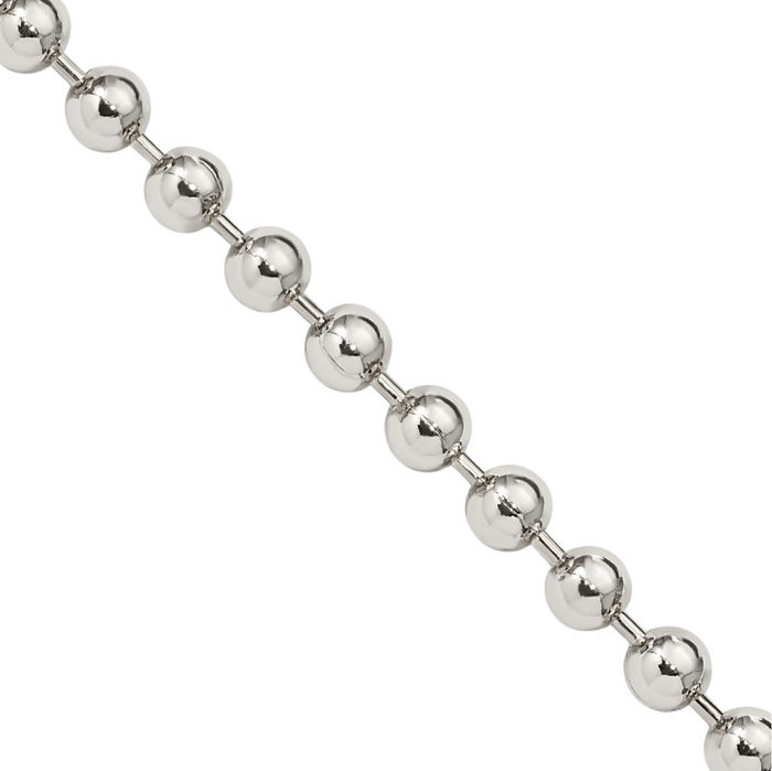 925 Sterling Silver 4mm Beaded Ball Chain Necklace