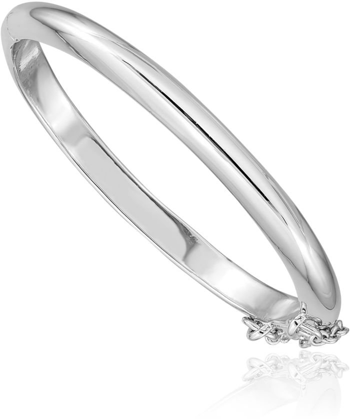 925 Sterling Silver 4mm Bangle Bracelet