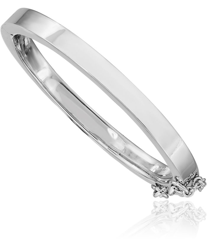 925 Sterling Silver 4mm Bangle Bracelet