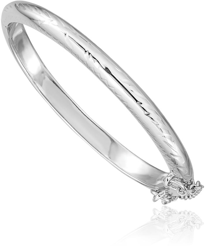 925 Sterling Silver 4mm Bangle Bracelet