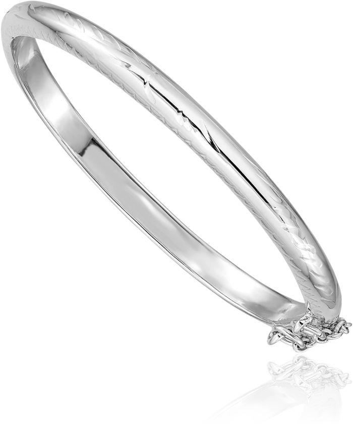 925 Sterling Silver 4mm Bangle Bracelet