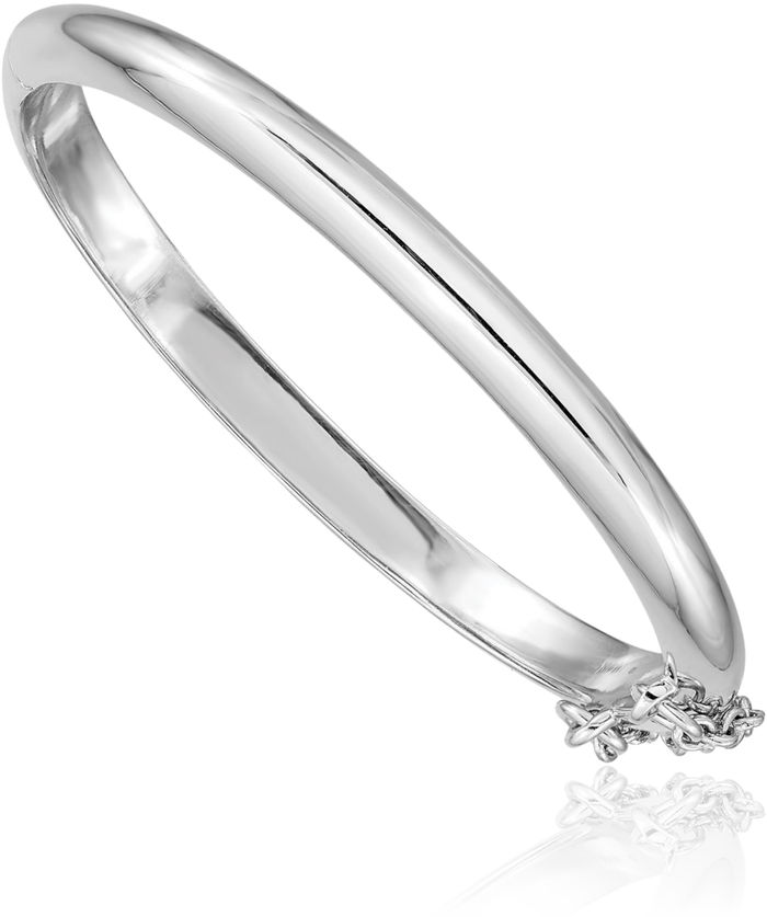 925 Sterling Silver 4mm Bangle Bracelet