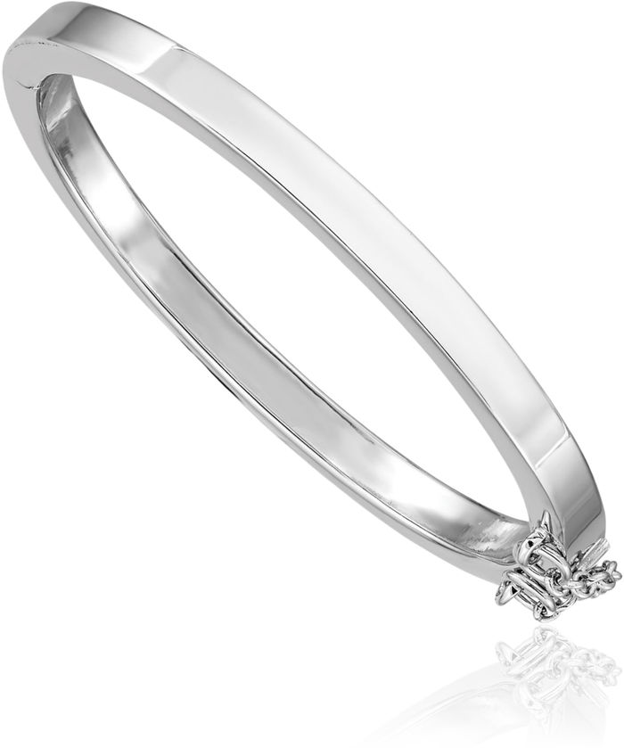 925 Sterling Silver 4mm Bangle Bracelet