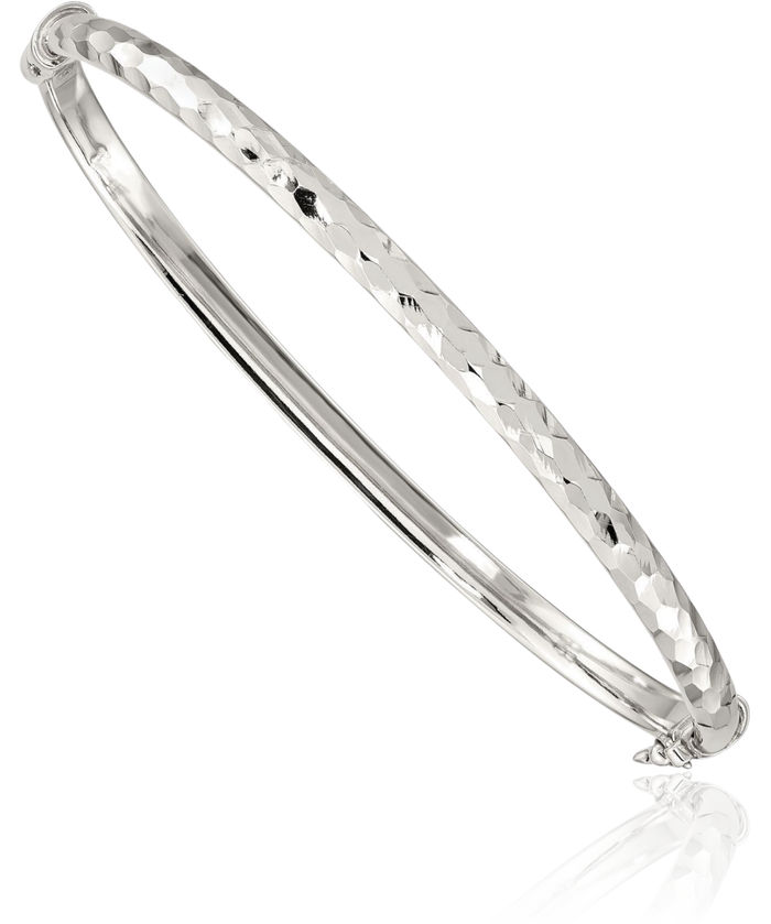 925 Sterling Silver 4mm Bangle Bracelet
