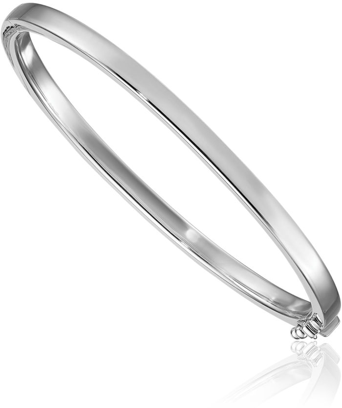 925 Sterling Silver 4mm Bangle Bracelet