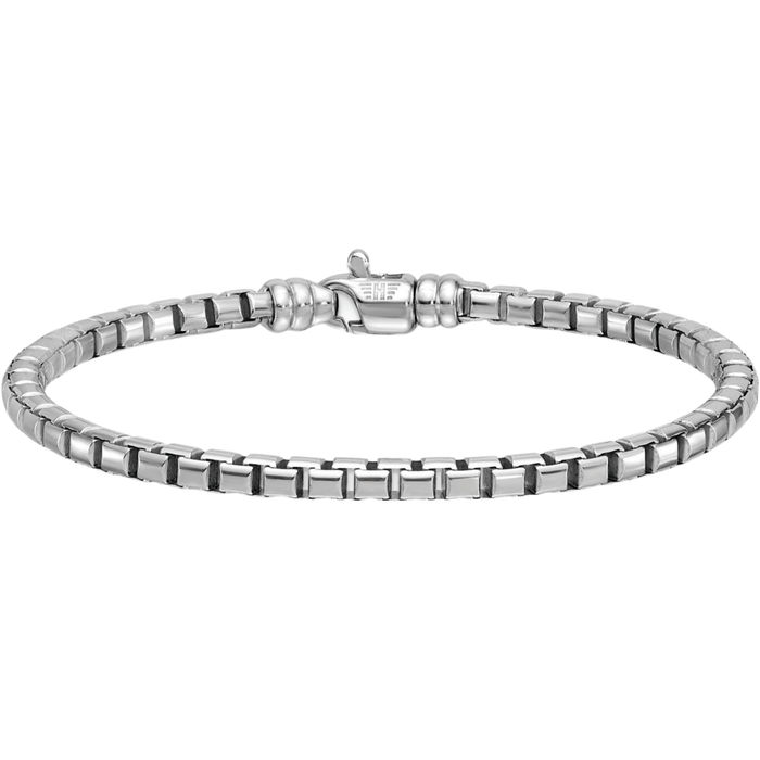 925 Sterling Silver 4mm Box Link Chain Bracelet