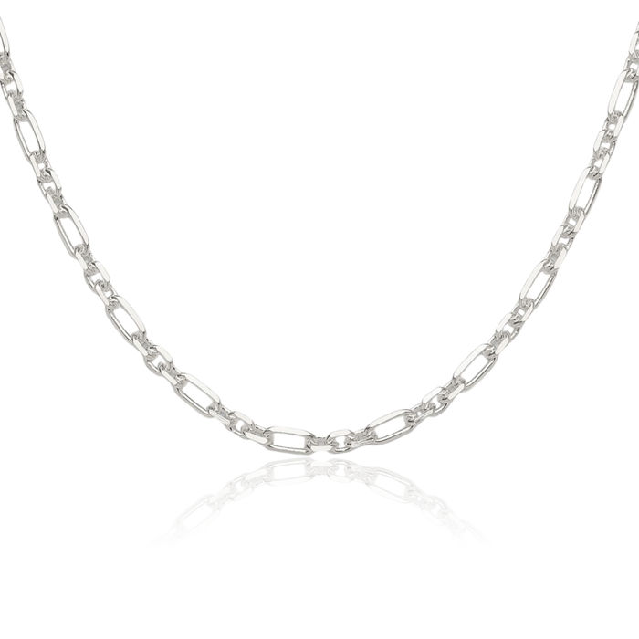 925 Sterling Silver 4mm Cable Curb Link Chain Necklace