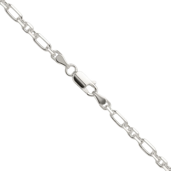 925 Sterling Silver 4mm Cable Curb Link Chain Necklace