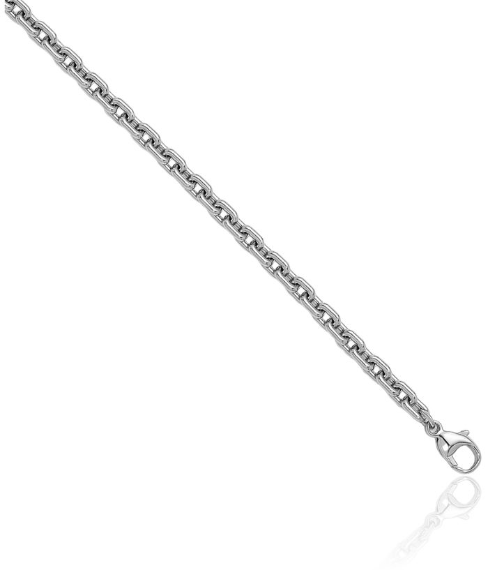 925 Sterling Silver 4mm Cable Rolo Link Chain Belcher Necklace