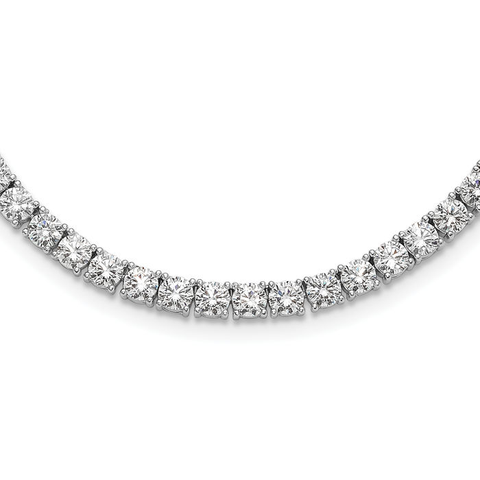 925 Sterling Silver 4mm Cubic Zirconia CZ Tennis Chain Necklace