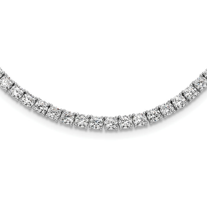 925 Sterling Silver 4mm Cubic Zirconia CZ Tennis Chain Necklace