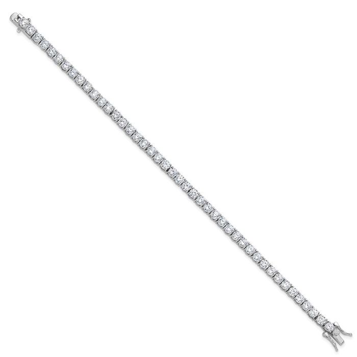 925 Sterling Silver 4mm Cubic Zirconia CZ Tennis Bracelet