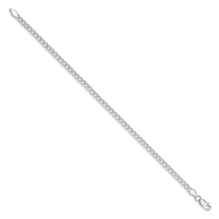 925 Sterling Silver 3.8mm Curb Link Chain Bracelet