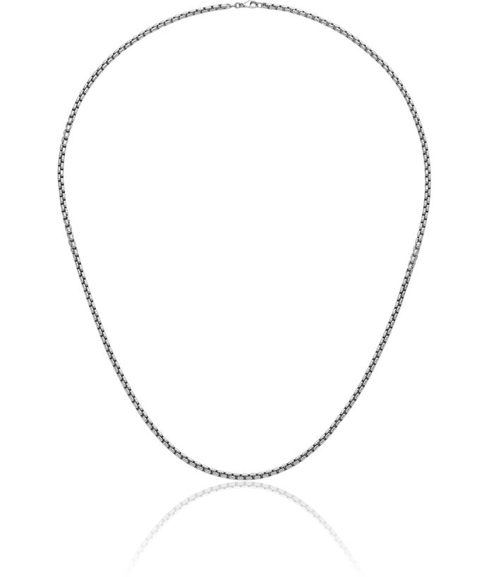 925 Sterling Silver 4mm Round Box Link Chain Necklace