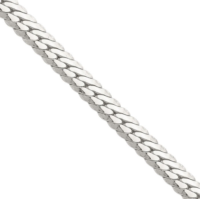 925 Sterling Silver 5.1mm Double Oval Chain Necklace