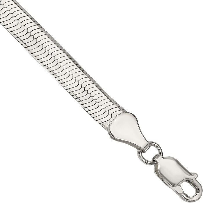 925 Sterling Silver 5.25mm Herringbone Chain Bracelet