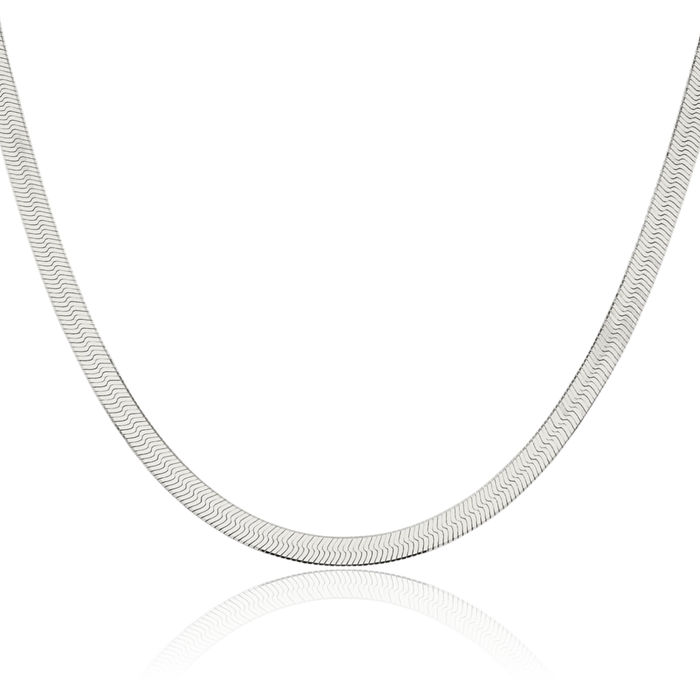 925 Sterling Silver 5.25mm Herringbone Chain Necklace