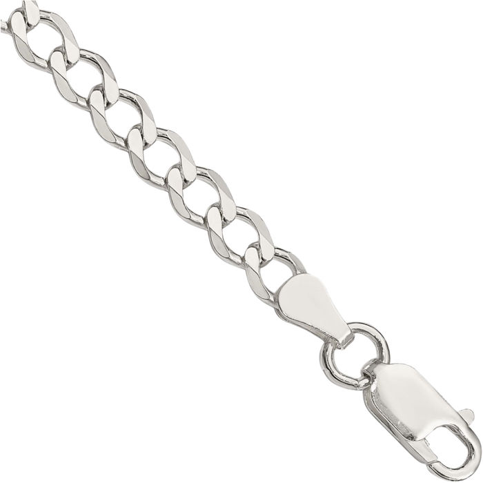 925 Sterling Silver 5.3mm Curb Link Chain Bracelet