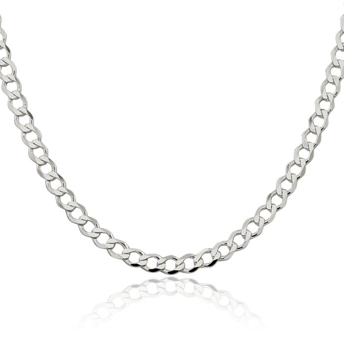 925 Sterling Silver 5.3mm Curb Link Chain Necklace