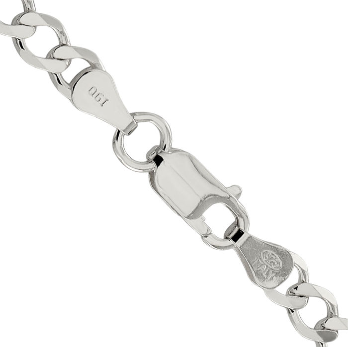 925 Sterling Silver 5.3mm Curb Link Chain Necklace