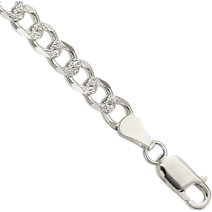 925 Sterling Silver 5.5mm Curb Link Chain Bracelet