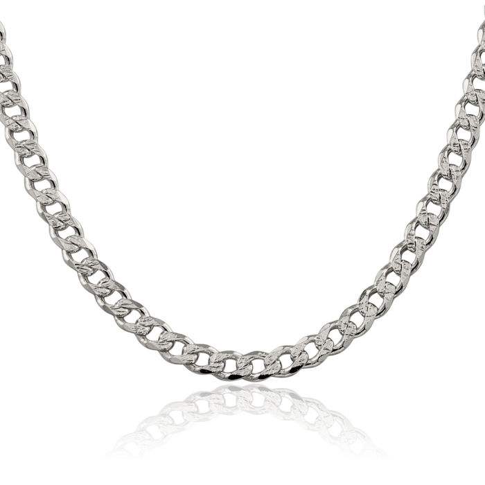 925 Sterling Silver 5.5mm Curb Link Chain Necklace