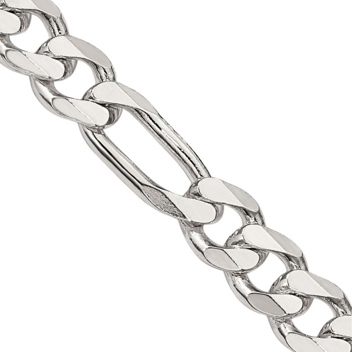 925 Sterling Silver 5.5mm Figaro Link Chain Necklace