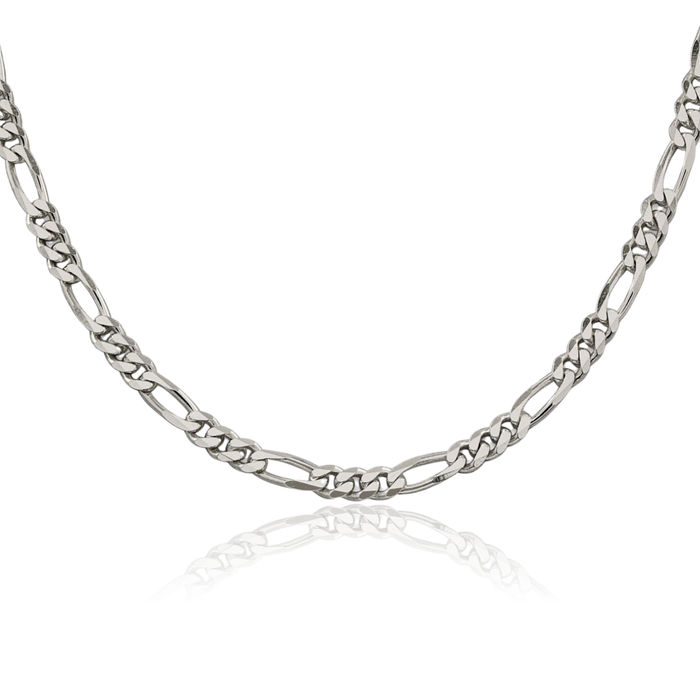 925 Sterling Silver 5.5mm Figaro Link Chain Necklace