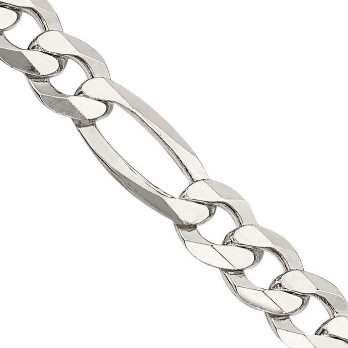 925 Sterling Silver 5.5mm Figaro Link Chain Necklace