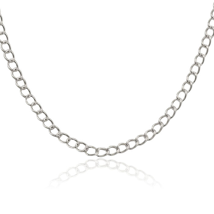 925 Sterling Silver 5.75mm Curb Link Chain Necklace