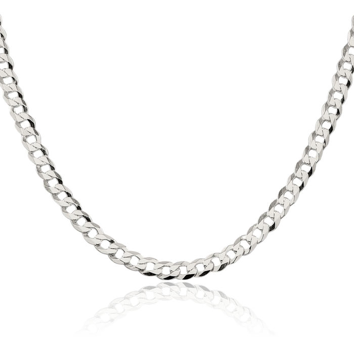 925 Sterling Silver 5.75mm Curb Link Chain Necklace