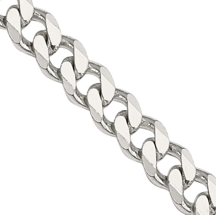 925 Sterling Silver 5.7mm Curb Link Chain Necklace