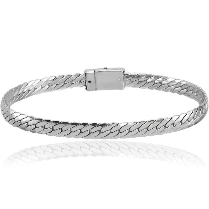 925 Sterling Silver 5.85mm Link Chain Bracelet