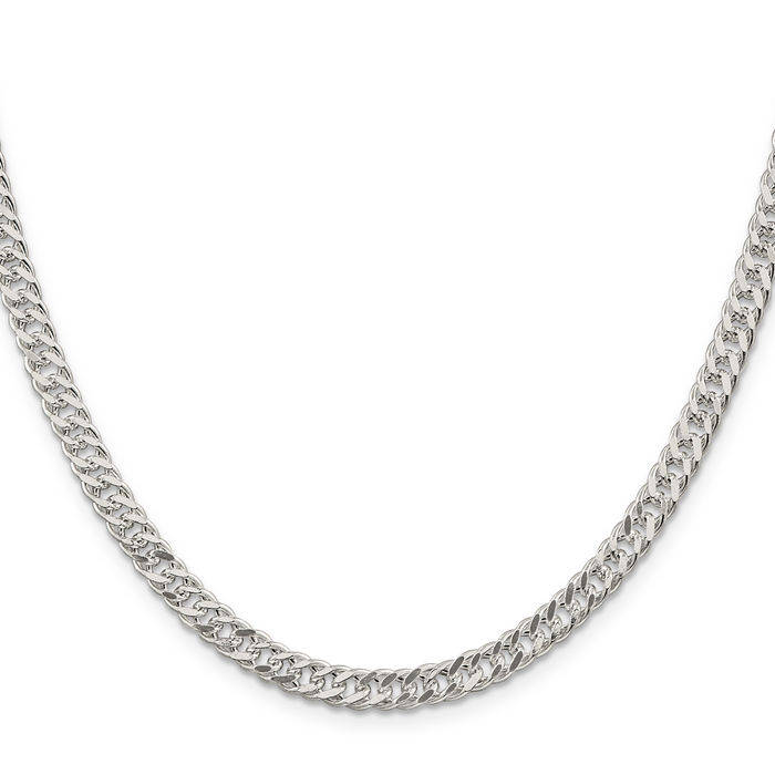 925 Sterling Silver 5.5mm Rambo Chain Necklace