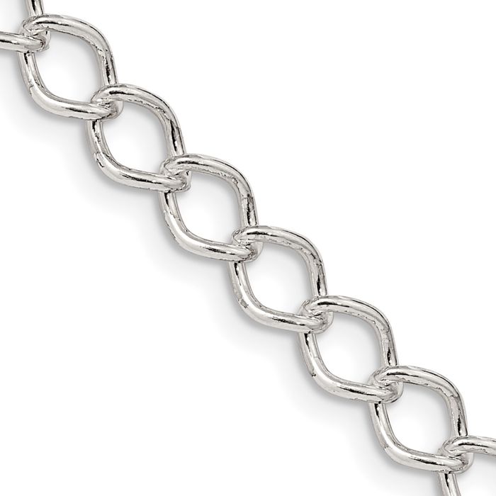 925 Sterling Silver 5.75mm Curb Link Chain Necklace