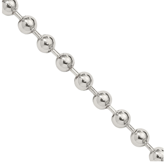 925 Sterling Silver 5mm Beaded Ball Chain Necklace