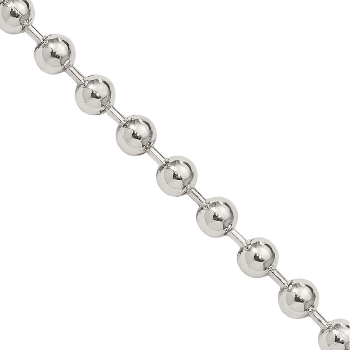 925 Sterling Silver 5mm Beaded Ball Chain Necklace