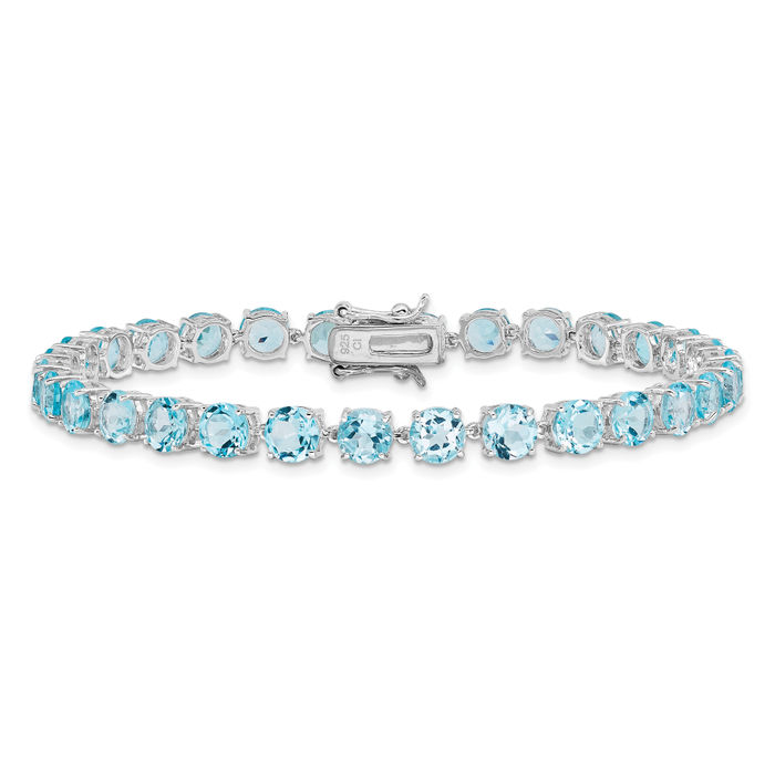 Stunning 925 outlet Sterling Silver Blue Topaz Bracelet