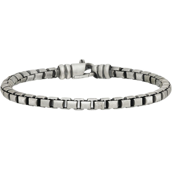 925 Sterling Silver Vintage 5mm Box Link Chain Bracelet