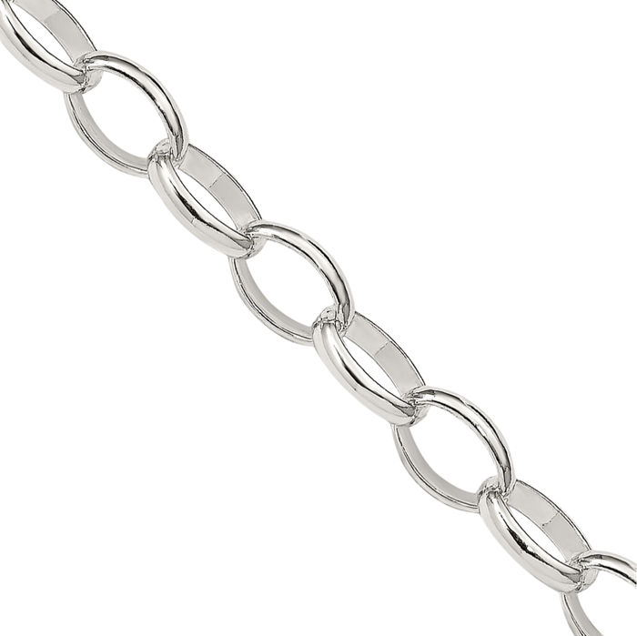 925 Sterling Silver 5mm Cable Rolo Link Chain Belcher Necklace