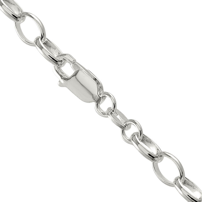 925 Sterling Silver 5mm Cable Rolo Link Chain Belcher Necklace