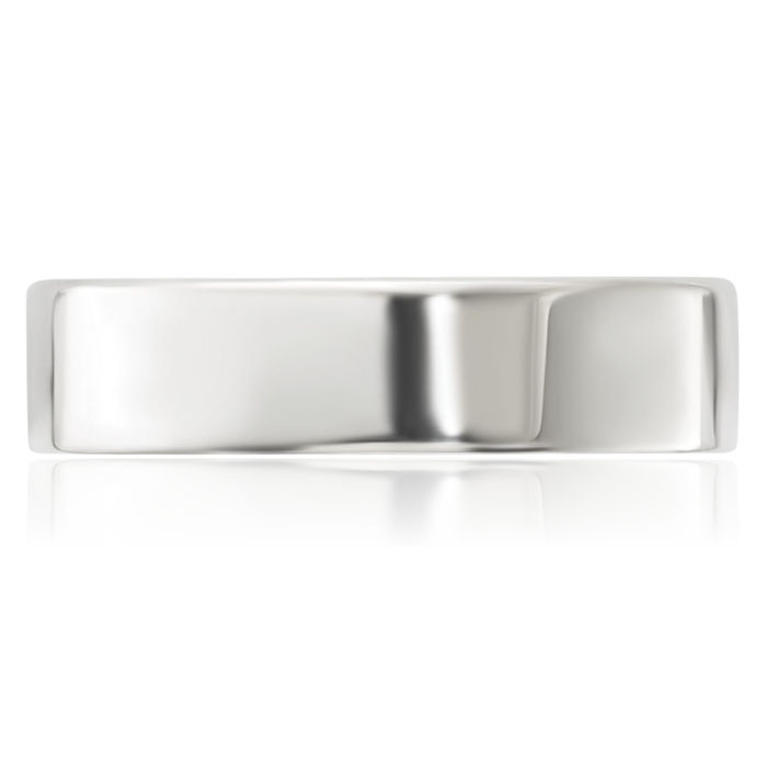 925 Sterling Silver 5mm Plain Classic Wedding Band Ring
