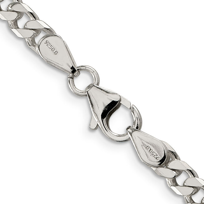 925 Sterling Silver 5mm Curb Link Chain Necklace