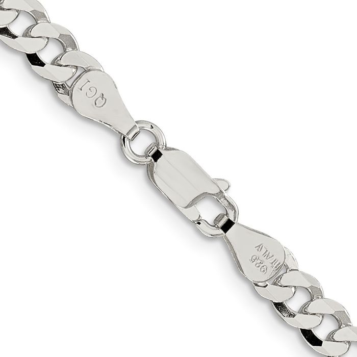 925 Sterling Silver 5mm Curb Link Chain Necklace