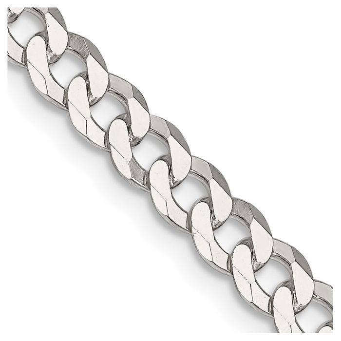 925 Sterling Silver 5mm Curb Link Chain Necklace