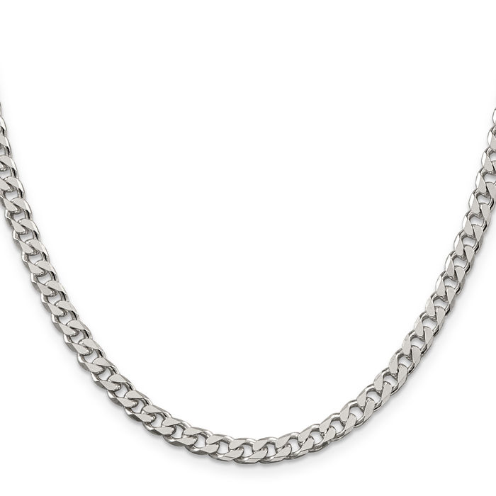 925 Sterling Silver 5mm Curb Link Chain Necklace