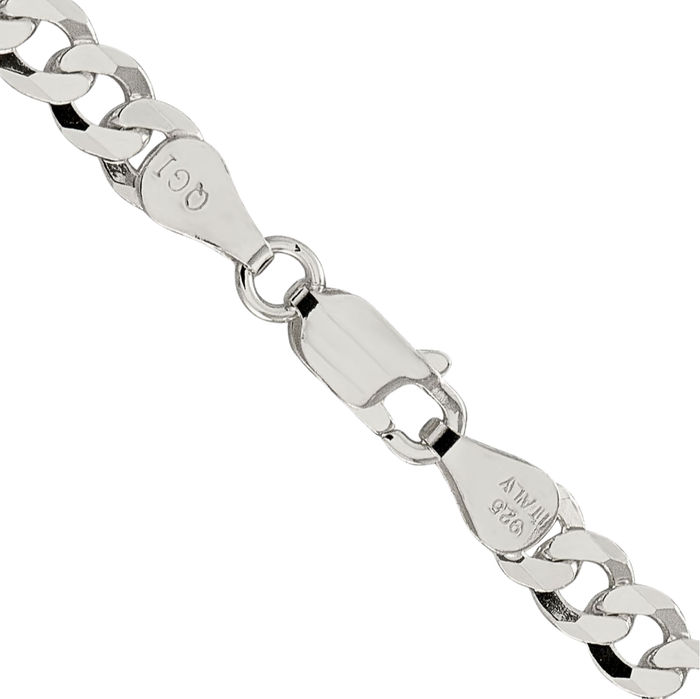 925 Sterling Silver 5mm Curb Link Chain Necklace