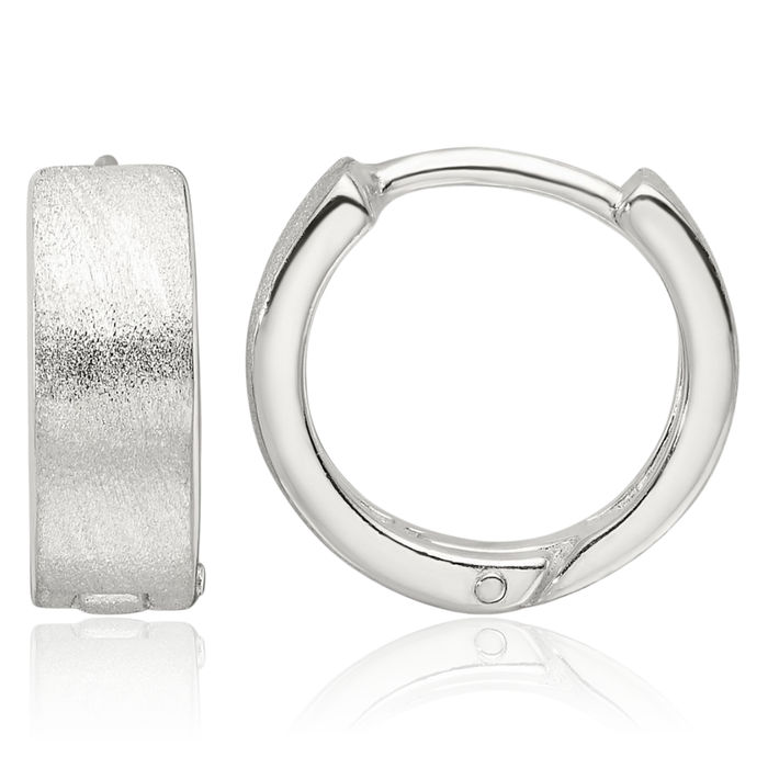 925 Sterling Silver 5mm Round Huggie Small Hoop Earrings