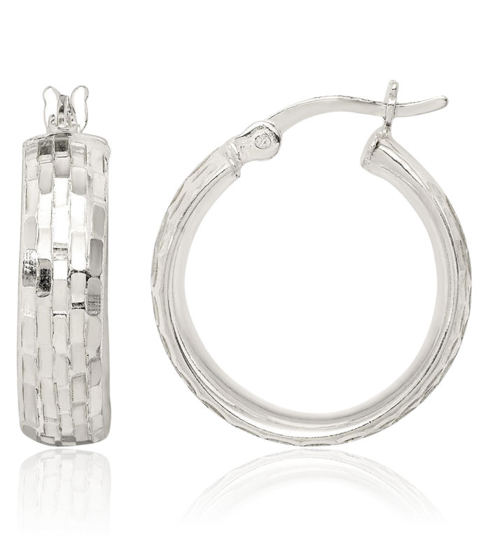 925 Sterling Silver 5mm Round Small Hoop Earrings